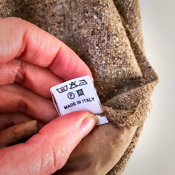 Tono Su Tono Tri-blend Tan Wool Slacks (4) - Picture 6 of 6